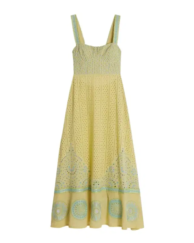 Emporio Sirenuse Azzurra Dress with Amalfi Embroidery