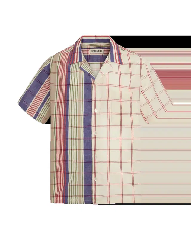 Emporio Sirenuse Bandung Checks Hawaiian Shirt