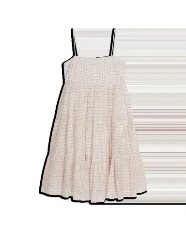 Emporio Sirenuse Elena Dress in Checks & Stripes Print | Thumbnail 1