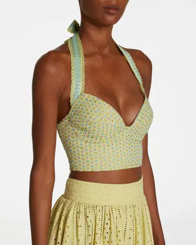 Emporio Sirenuse Isabella Top with Amalfi Embroidery | Thumbnail 2 Emporio Sirenuse Isabella Top with Amalfi Embroidery | Thumbnail 2