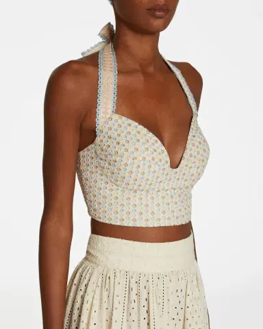 Emporio Sirenuse Isabella Top with Amalfi Embroidery | Thumbnail 2 Emporio Sirenuse Isabella Top with Amalfi Embroidery | Thumbnail 2