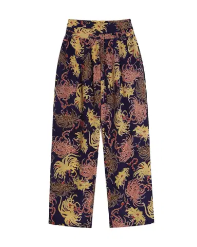 Emporio Sirenuse Levante Pants in Silk China Flowers | Thumbnail 1 Emporio Sirenuse Levante Pants in Silk China Flowers | Thumbnail 1