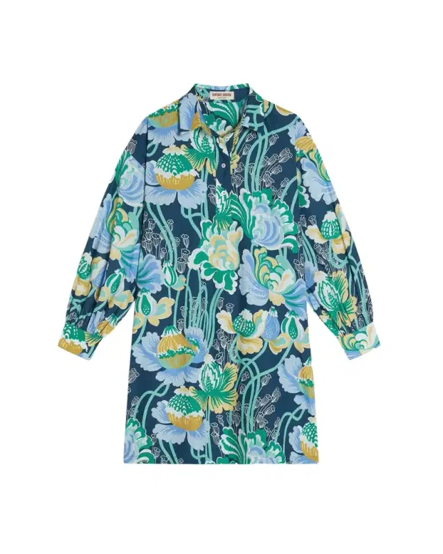 Emporio Sirenuse Long Raissa Poppy Shirt