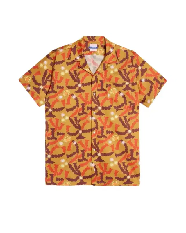 Emporio Sirenuse Pierre Marie Hawaiian Shirt Burgundy