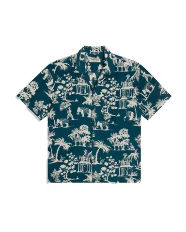 Emporio Sirenuse Silk Road Linen Hawaiian Shirt | Thumbnail 1 Emporio Sirenuse Silk Road Linen Hawaiian Shirt | Thumbnail 1