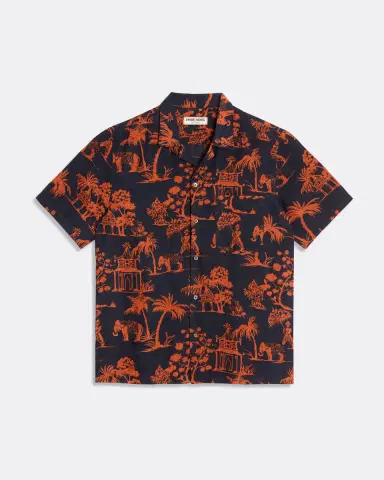 Emporio Sirenuse Silk Road Linen Hawaiian Shirt | Thumbnail 6 Emporio Sirenuse Silk Road Linen Hawaiian Shirt | Thumbnail 6