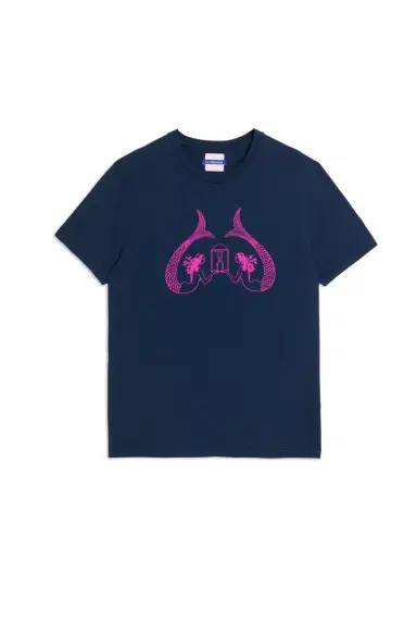 Emporio Sirenuse Sirenuse Logo T-Shirt Pink Blue Pink | Thumbnail 1 Emporio Sirenuse Sirenuse Logo T-Shirt Pink Blue Pink | Thumbnail 1