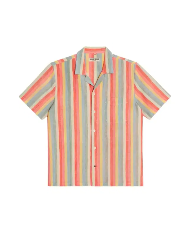Emporio Sirenuse Surfs' up Linen Hawaiian Shirt