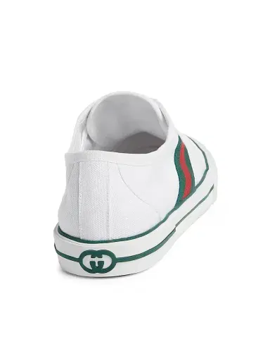 Gucci Women's Tennis 1977 Denim Low-Top Sneakers - Grey White - Size 12 | Thumbnail 3