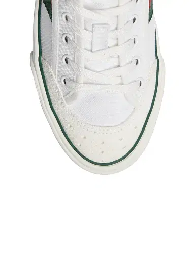 Gucci Women's Tennis 1977 Denim Low-Top Sneakers - Grey White - Size 12 | Thumbnail 4
