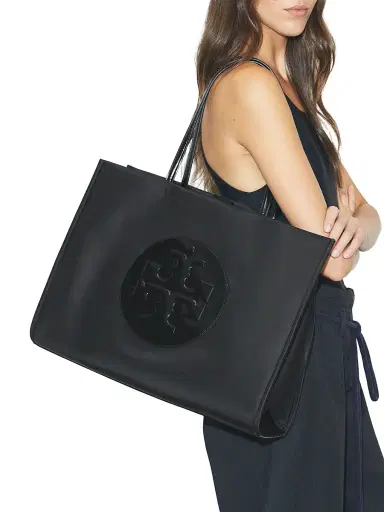 Tory Burch Women's Ella Logo Tote Bag - Black | Thumbnail 2 Tory Burch Women's Ella Logo Tote Bag - Black | Thumbnail 2