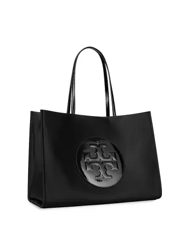 Tory Burch Women's Ella Logo Tote Bag - Black | Thumbnail 3 Tory Burch Women's Ella Logo Tote Bag - Black | Thumbnail 3