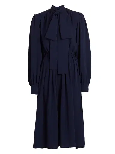 Ronny Kobo Women's Outlander x Adair Tieneck Midi-Dress - Navy - Size XL | Thumbnail 1