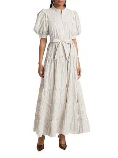 Ronny Kobo Women's Outlander x McDermott Poplin Maxi Shirtdress - Outlander Stripe - Size XL | Thumbnail 3 Ronny Kobo Women's Outlander x McDermott Poplin Maxi Shirtdress - Outlander Stripe - Size XL | Thumbnail 3