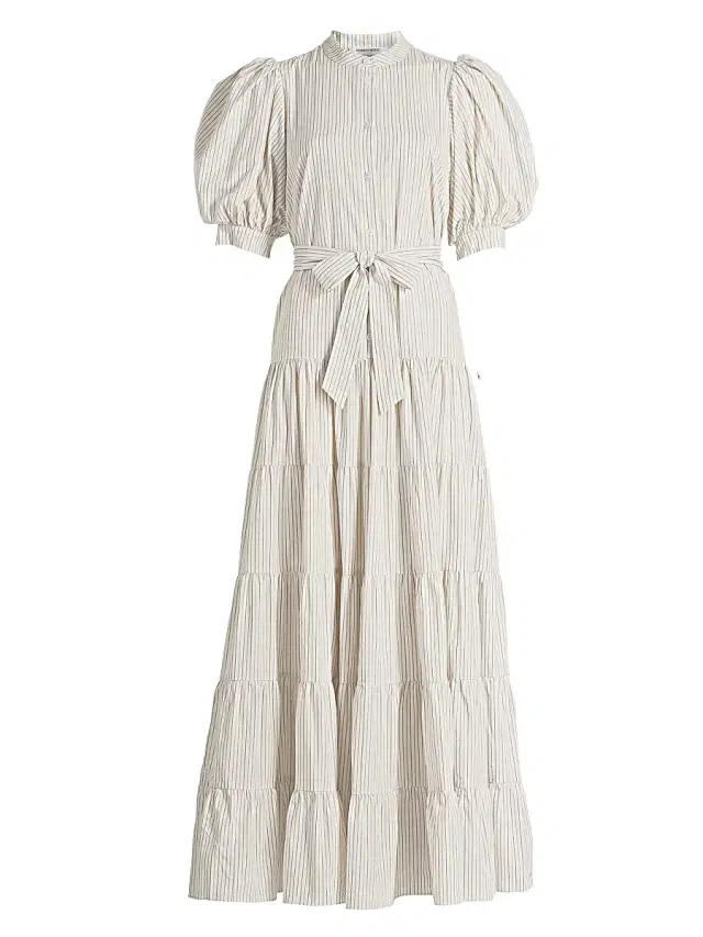 Ronny Kobo Women's Outlander x McDermott Poplin Maxi Shirtdress - Outlander Stripe