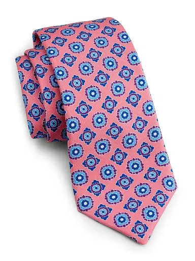 Kiton Men's Medallion-Print Silk Tie | Thumbnail 1