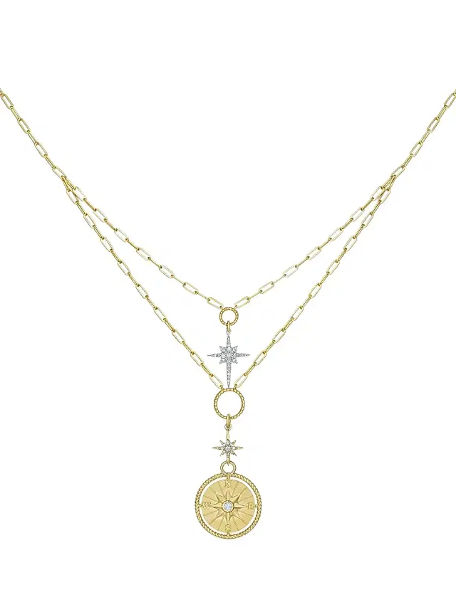 Women's Penka Two-Tone 18K Gold & 0.35 TCW Diamond Charm Necklace - Yellow Gold