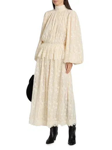 Ronny Kobo Women's Outlander x Sereia Lace Maxi Dress - Tea Stain - Size Large | Thumbnail 3 Ronny Kobo Women's Outlander x Sereia Lace Maxi Dress - Tea Stain - Size Large | Thumbnail 3