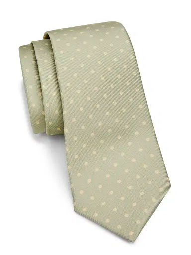 Kiton Men's Dot-Print Silk Tie | Thumbnail 1 Kiton Men's Dot-Print Silk Tie | Thumbnail 1