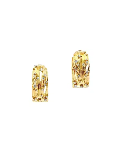 Hueb Women's Bahia 18K Yellow Gold & 0.28 TCW Hoop Earrings - Yellow Gold | Thumbnail 1 Hueb Women's Bahia 18K Yellow Gold & 0.28 TCW Hoop Earrings - Yellow Gold | Thumbnail 1