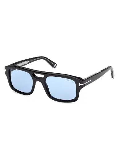 Tom Ford Men's Icon 53MM Square Sunglasses - Black Blue | Thumbnail 1 Tom Ford Men's Icon 53MM Square Sunglasses - Black Blue | Thumbnail 1