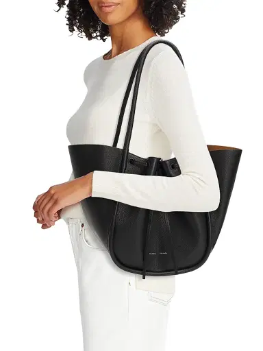 Proenza Schouler Women's Large Ruched Leather Tote Bag | Thumbnail 2 Proenza Schouler Women's Large Ruched Leather Tote Bag | Thumbnail 2