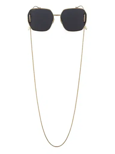Gucci Women's Fork 64MM Square Sunglasses - Gold | Thumbnail 1