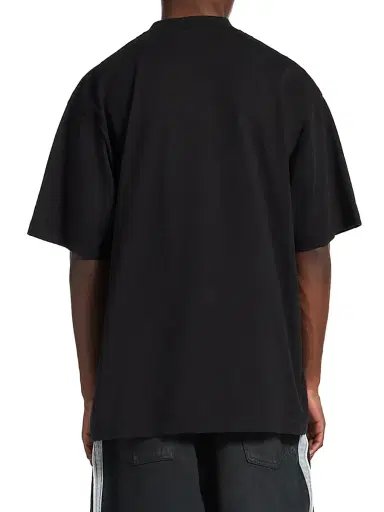 Balenciaga Men's Paris Thunderstorm Oversized T-Shirt - Black - Size XL | Thumbnail 3