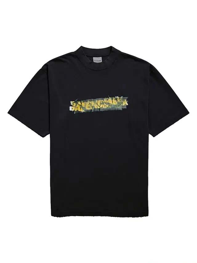 Balenciaga Men's Messy Spray T-Shirt - Black
