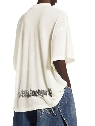 Balenciaga Women's Salon De Couture Shaped T-Shirt - Cream - Size Large | Thumbnail 3 Balenciaga Women's Salon De Couture Shaped T-Shirt - Cream - Size Large | Thumbnail 3