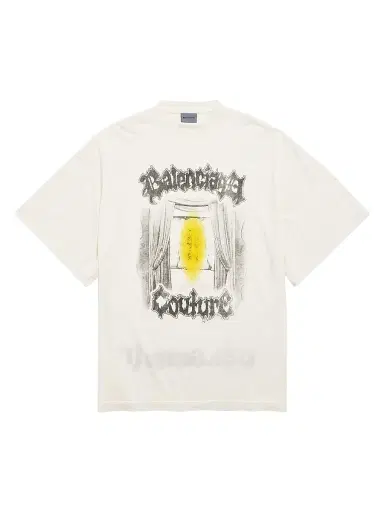 Balenciaga Women's Salon De Couture Shaped T-Shirt - Cream - Size Large | Thumbnail 1 Balenciaga Women's Salon De Couture Shaped T-Shirt - Cream - Size Large | Thumbnail 1