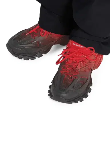 Balenciaga Men's Track Gradient Sneakers - Red Black - Size 7 | Thumbnail 5