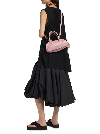 Balenciaga Women's Bolero Bowling Crossbody Bag - Rose Quartz | Thumbnail 2