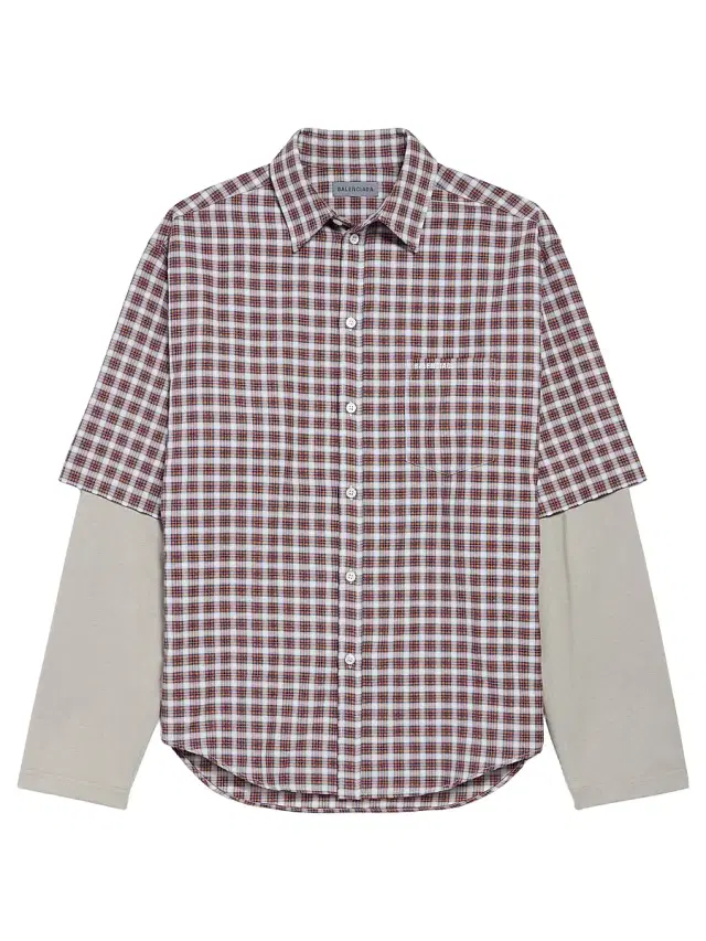 Balenciaga Men's Wrong Sleeve Shirt - Red Navy