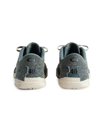 Balenciaga Men's Hamptons Denim Sneakers - Blue Off White - Size 12 | Thumbnail 3