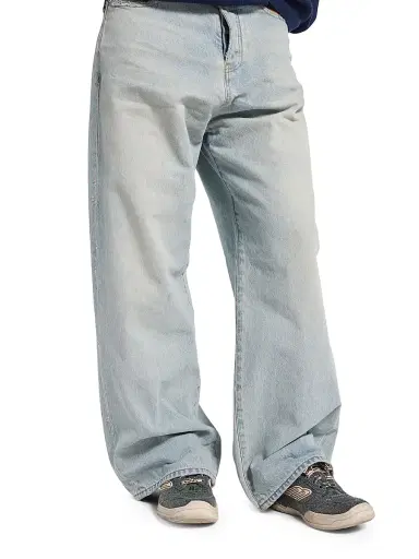 Balenciaga Men's Hamptons Denim Sneakers - Blue Off White - Size 12 | Thumbnail 7