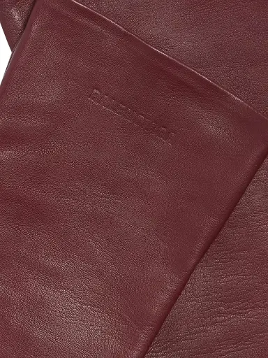 Balenciaga Women's Long Gloves - Burgundy - Size Medium | Thumbnail 3