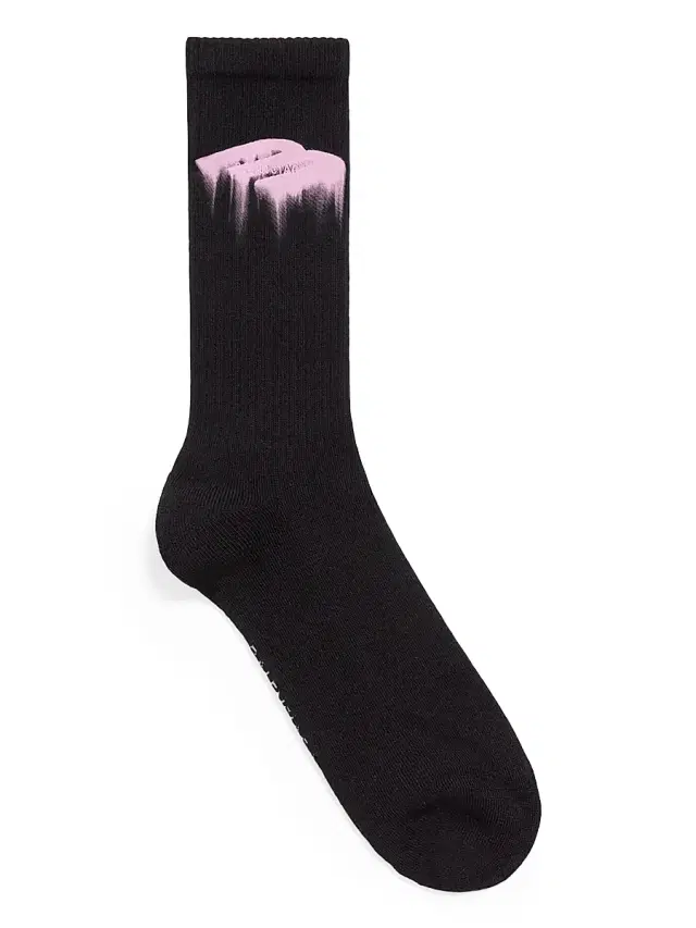 Balenciaga Men's Wet Brush Socks - Pink Black