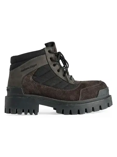 Balenciaga Men's Combat Strike Low Boots - Brown Black - Size 13 | Thumbnail 1 Balenciaga Men's Combat Strike Low Boots - Brown Black - Size 13 | Thumbnail 1