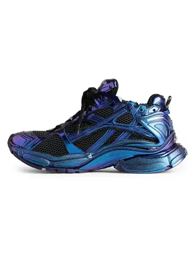 Balenciaga Men's Runner Iridescent Sneakers - Blue - Size 13 | Thumbnail 3