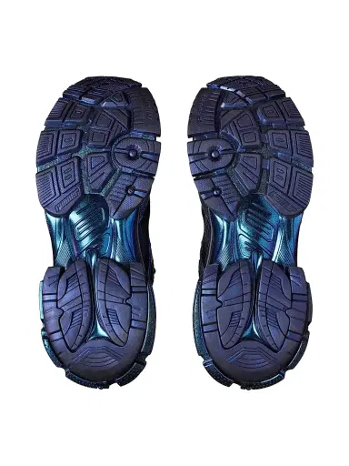 Balenciaga Men's Runner Iridescent Sneakers - Blue - Size 13 | Thumbnail 4