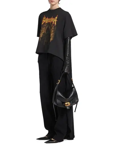 Balenciaga Women's Train T-Shirt - Black - Size Small | Thumbnail 2