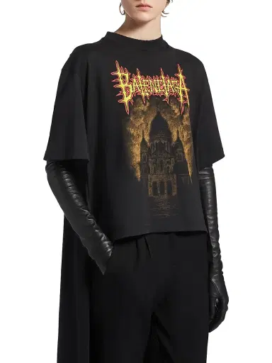 Balenciaga Women's Train T-Shirt - Black - Size Small | Thumbnail 5