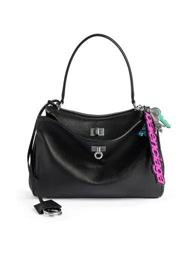 Balenciaga Women's Biker Charm Keychain - Pink Black | Thumbnail 4 Balenciaga Women's Biker Charm Keychain - Pink Black | Thumbnail 4