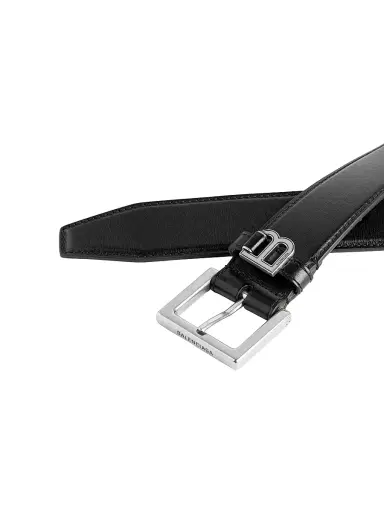 Balenciaga Men's Hourglass Belt - Black - Size 34 | Thumbnail 3