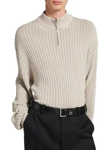 Balenciaga Men's Hourglass Belt - Black - Size 34 | Thumbnail 4