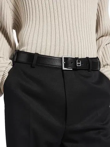 Balenciaga Men's Hourglass Belt - Black - Size 34 | Thumbnail 5
