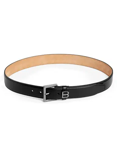 Balenciaga Men's Hourglass Belt - Black - Size 34 | Thumbnail 1