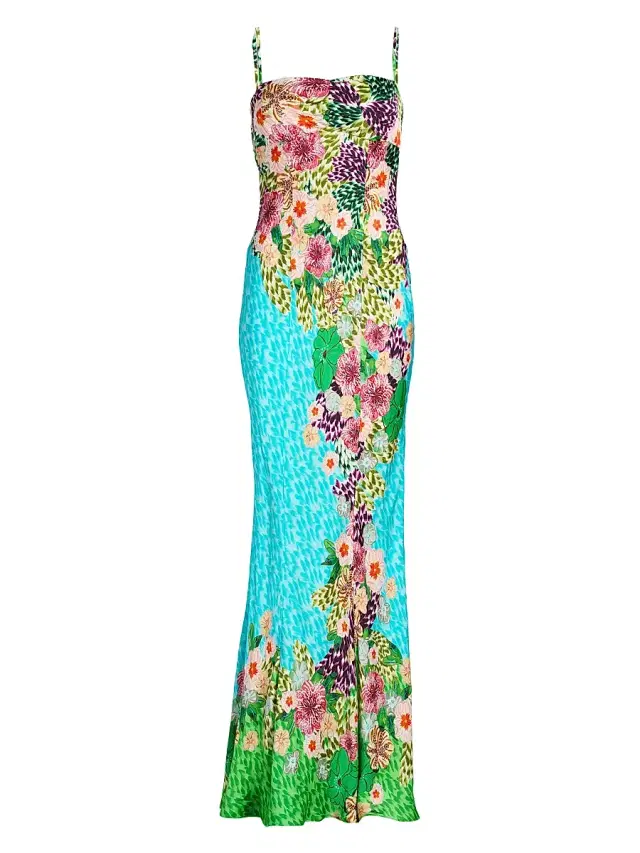 Women's Renee Printed Maxi Dress - Plumeria Trellis Plmt