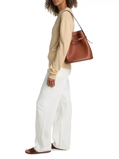 TOTEME Women's Belted Grained-Leather Bucket Bag | Thumbnail 3 TOTEME Women's Belted Grained-Leather Bucket Bag | Thumbnail 3